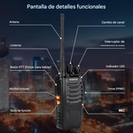 Pack X 2 Radios Transmisor Walkie Talkie Baofeng 888s